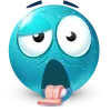 Стикер 46 Teal Face Emoji