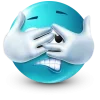 Стикер 55 Teal Face Emoji