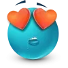 Стикер 5 Teal Face Emoji
