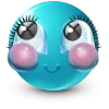 Стикер 53 Teal Face Emoji
