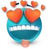 Стикер 6 Teal Face Emoji