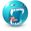 Стикер 50 Teal Face Emoji