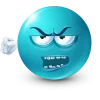 Стикер 51 Teal Face Emoji
