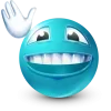 Стикер 47 Teal Face Emoji