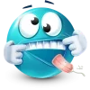 Стикер 57 Teal Face Emoji