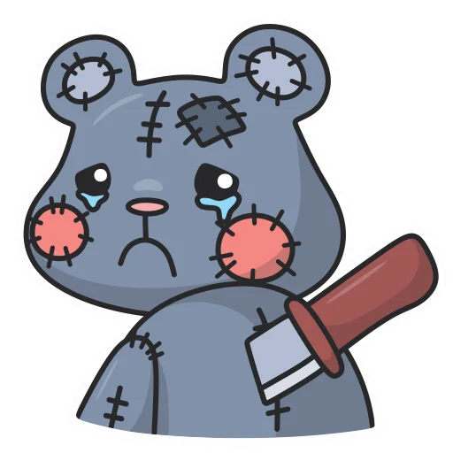 🔪 Стикер «Плюш без надписей» для Telegram