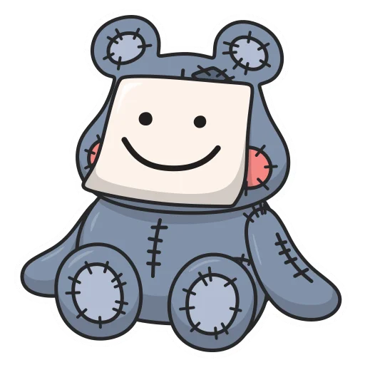 😐 Стикер «Плюш без надписей» для Telegram