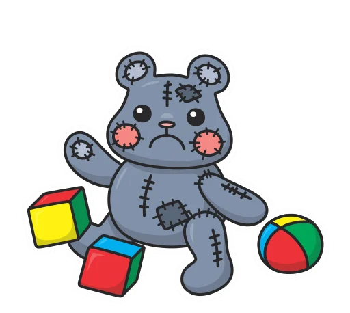 🧸 Стикер «Плюш без надписей» для Telegram