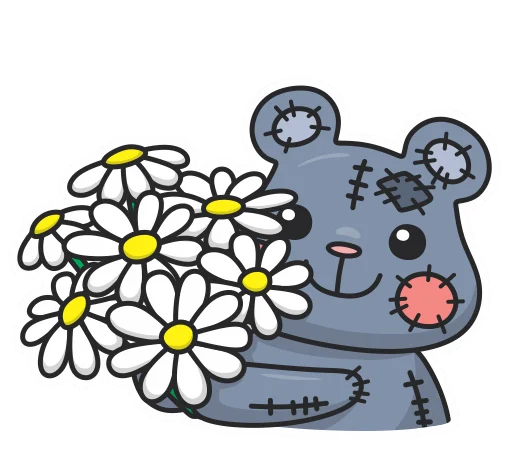 🌼 Стикер «Плюш без надписей» для Telegram