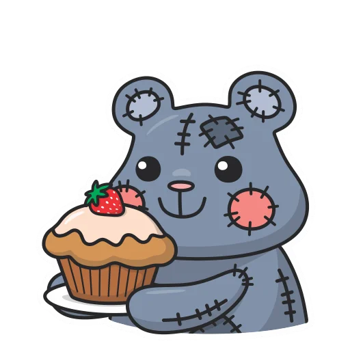 🧁 Стикер «Плюш без надписей» для Telegram