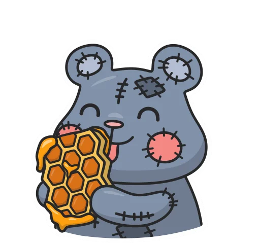 🍯 Стикер «Плюш без надписей» для Telegram