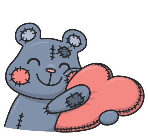 ❤️ Стикер «Плюш без надписей» для Telegram