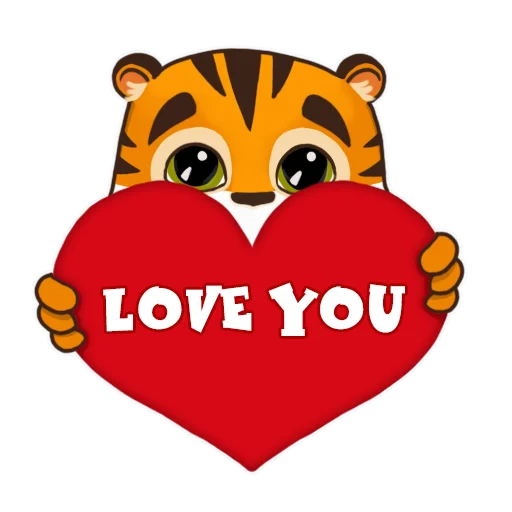 ❤️ Стикер «Тигренок Ти» для Telegram