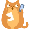 Стикер 17 Telega Cat