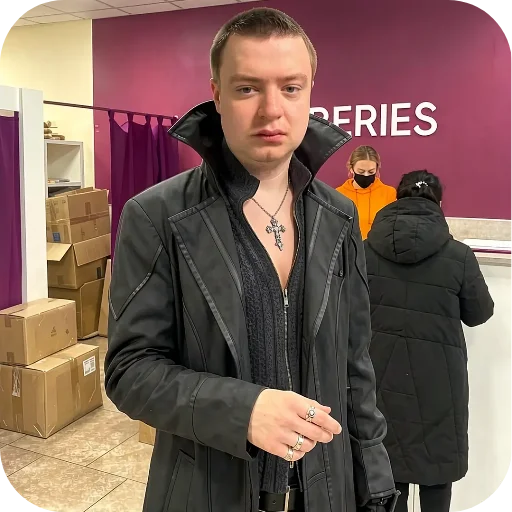 🧥 Стикер «Темный друн» для Telegram