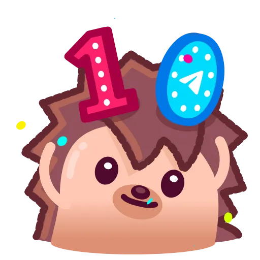 Стикер 57 10 Years of Telegram