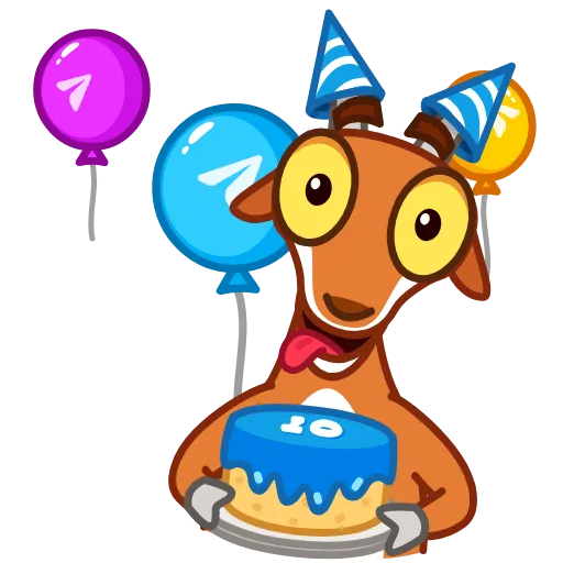 Стикер 23 10 Years of Telegram