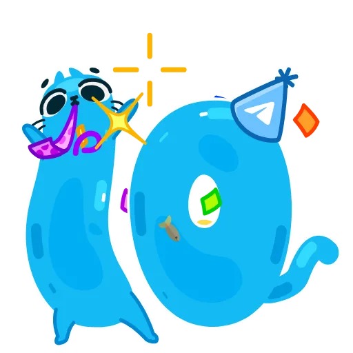 Стикер 36 10 Years of Telegram