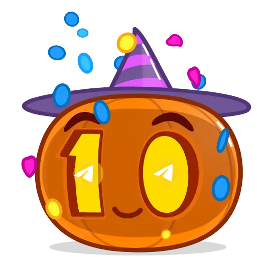 Стикер 56 10 Years of Telegram