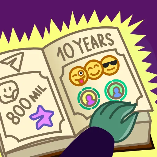 Стикер 18 10 Years of Telegram