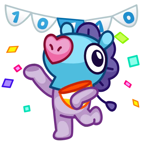 Стикер 43 10 Years of Telegram
