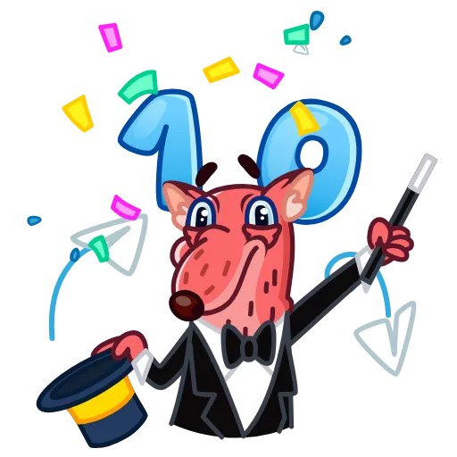 Стикер 55 10 Years of Telegram