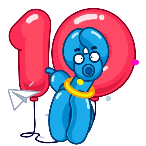 Стикер 24 10 Years of Telegram