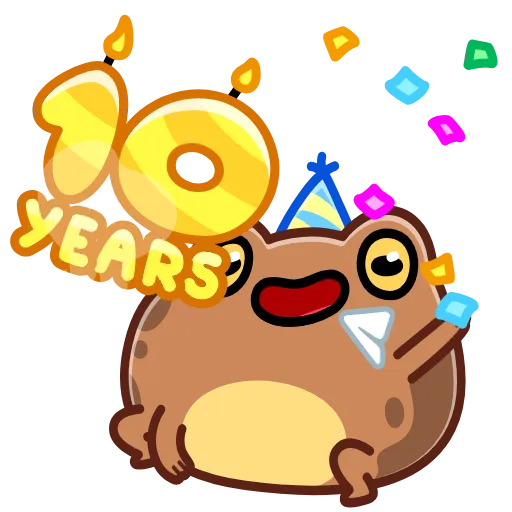 Стикер 19 10 Years of Telegram
