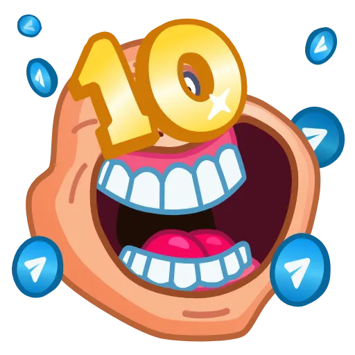 Стикер 30 10 Years of Telegram