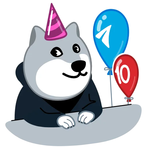 Обложка набора 10 Years of Telegram