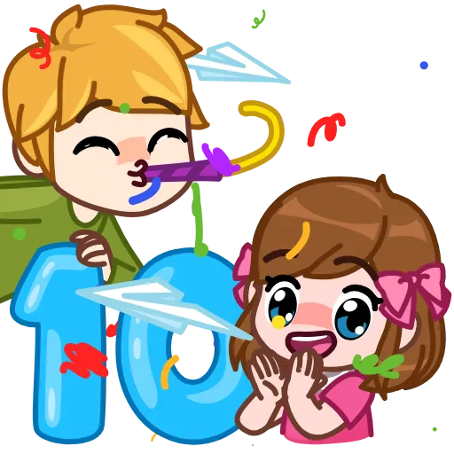 Стикер 37 10 Years of Telegram