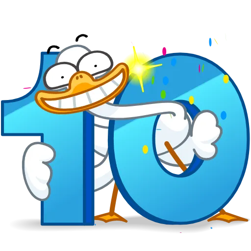 Стикер 3 10 Years of Telegram