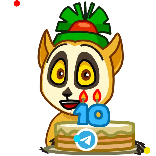 Стикер 12 10 Years of Telegram