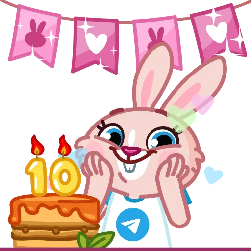 Стикер 38 10 Years of Telegram