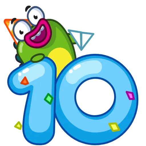 Стикер 54 10 Years of Telegram