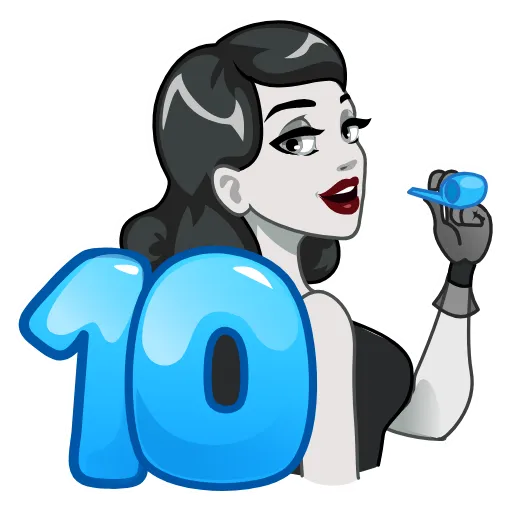 Стикер 16 10 Years of Telegram