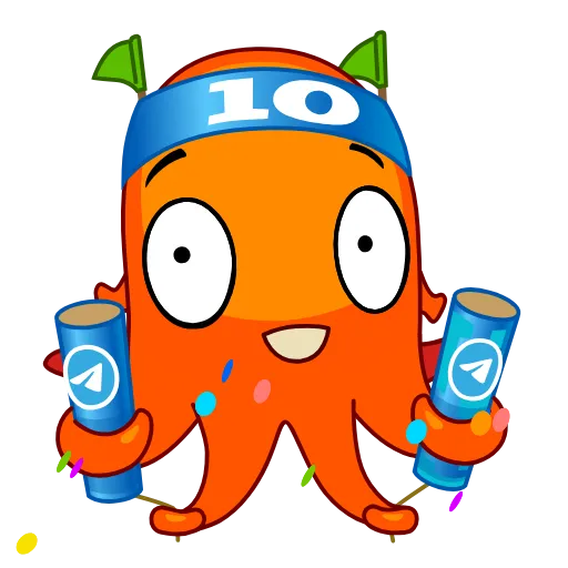 Стикер 39 10 Years of Telegram