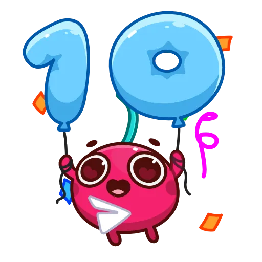 Стикер 31 10 Years of Telegram