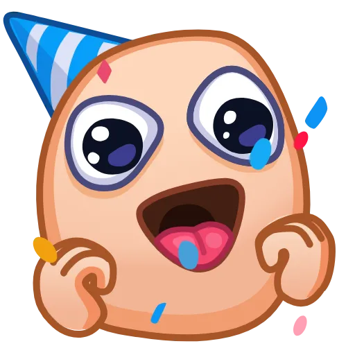 Стикер 17 10 Years of Telegram