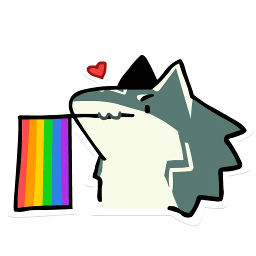 🏳️‍🌈 Стикер «Wolf Link» для Telegram