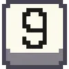 Стикер 9 Pixel Numbers