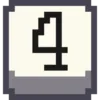 Стикер 4 Pixel Numbers
