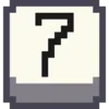 Стикер 7 Pixel Numbers
