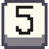 Стикер 5 Pixel Numbers