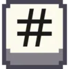 Стикер 38 Pixel Numbers
