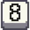 Стикер 8 Pixel Numbers