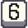 Стикер 6 Pixel Numbers