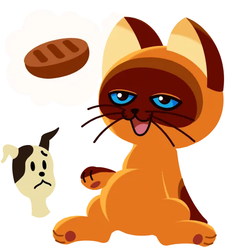 😋 Эмодзи «Котёнок по имени Гав» для Telegram