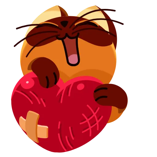 🥰 Эмодзи «Котёнок по имени Гав» для Telegram