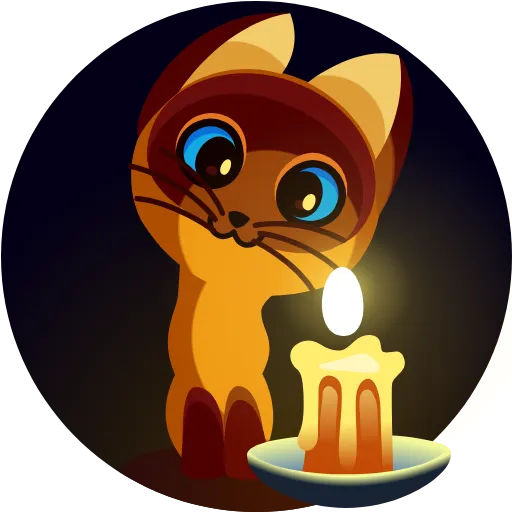 🕯 Эмодзи «Котёнок по имени Гав» для Telegram